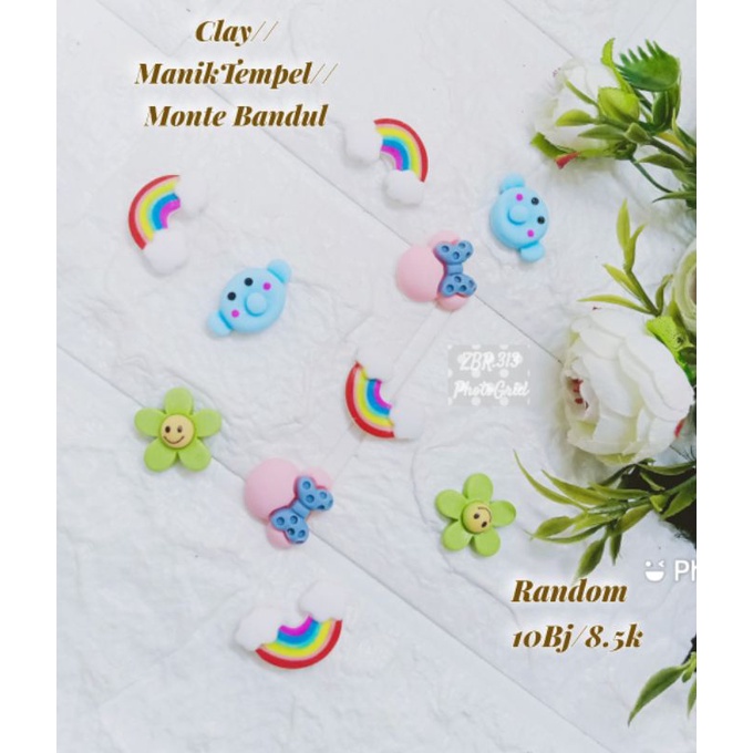 10bj Clay || manik Tempel ||Bandul||Random|| Resin