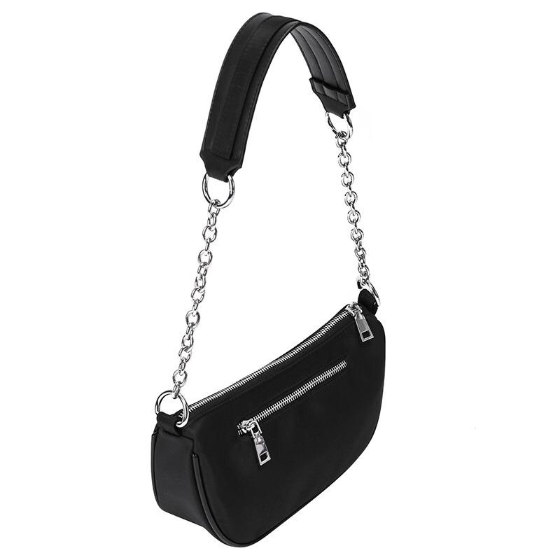 Alice Woman Slingbag Black Nilon Tas Selempang Wanita Import bum bag baguette Polos Hitam Kasual