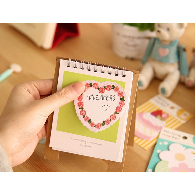 KSY016 - Post it Cupcake / Heart / Bunga lucu Notes Kecil-1