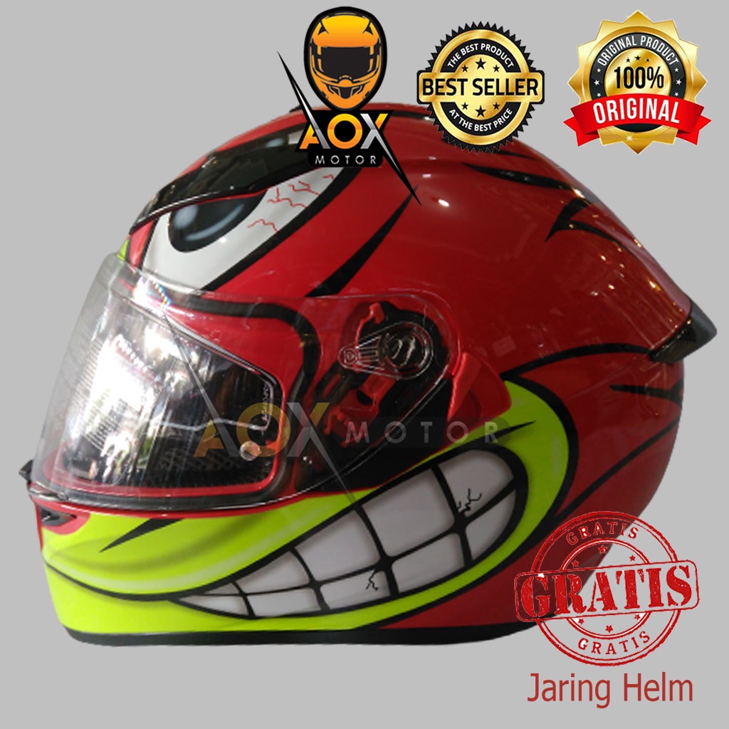 Helm AGV K3 SV Birdy Fullface Double Visor, GRATIS Jaring Helm