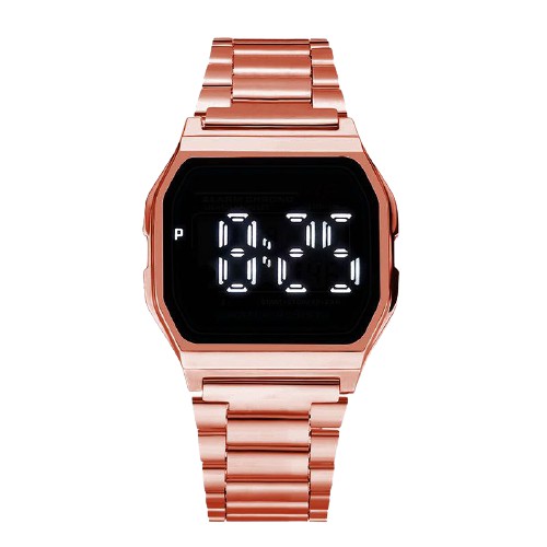 BBS J020 Jam Tangan Digital Led Touch Screen Anti Air Strap Stainless Steel Untuk Pria / Wanita