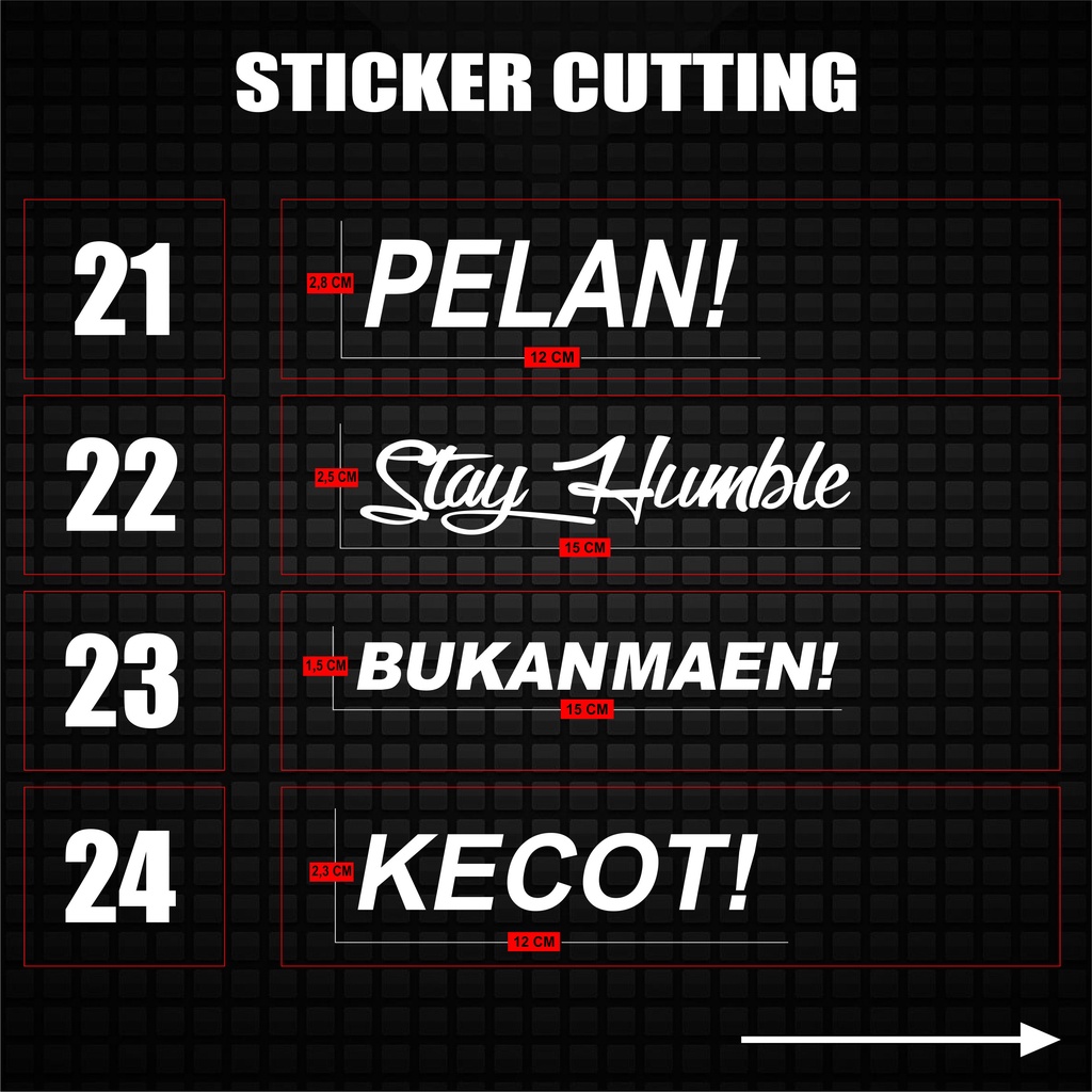 Sticker Cutting Racing Sticker Motor harga per 1 pcs