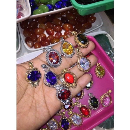 liontin amerikan diamond 13x18,jumlah 10 pcs harga murah