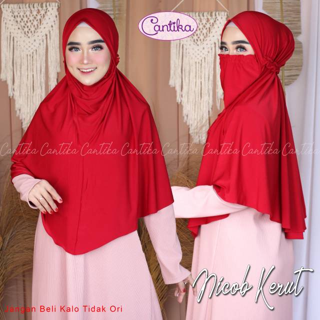 Jilbab NICOB KERUT / Jilbab Masker Original Cantika Hijab