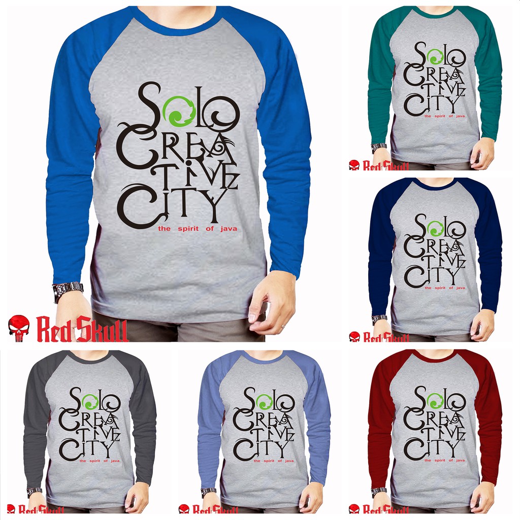 kaos reglan panjang kombinasi solo creative city