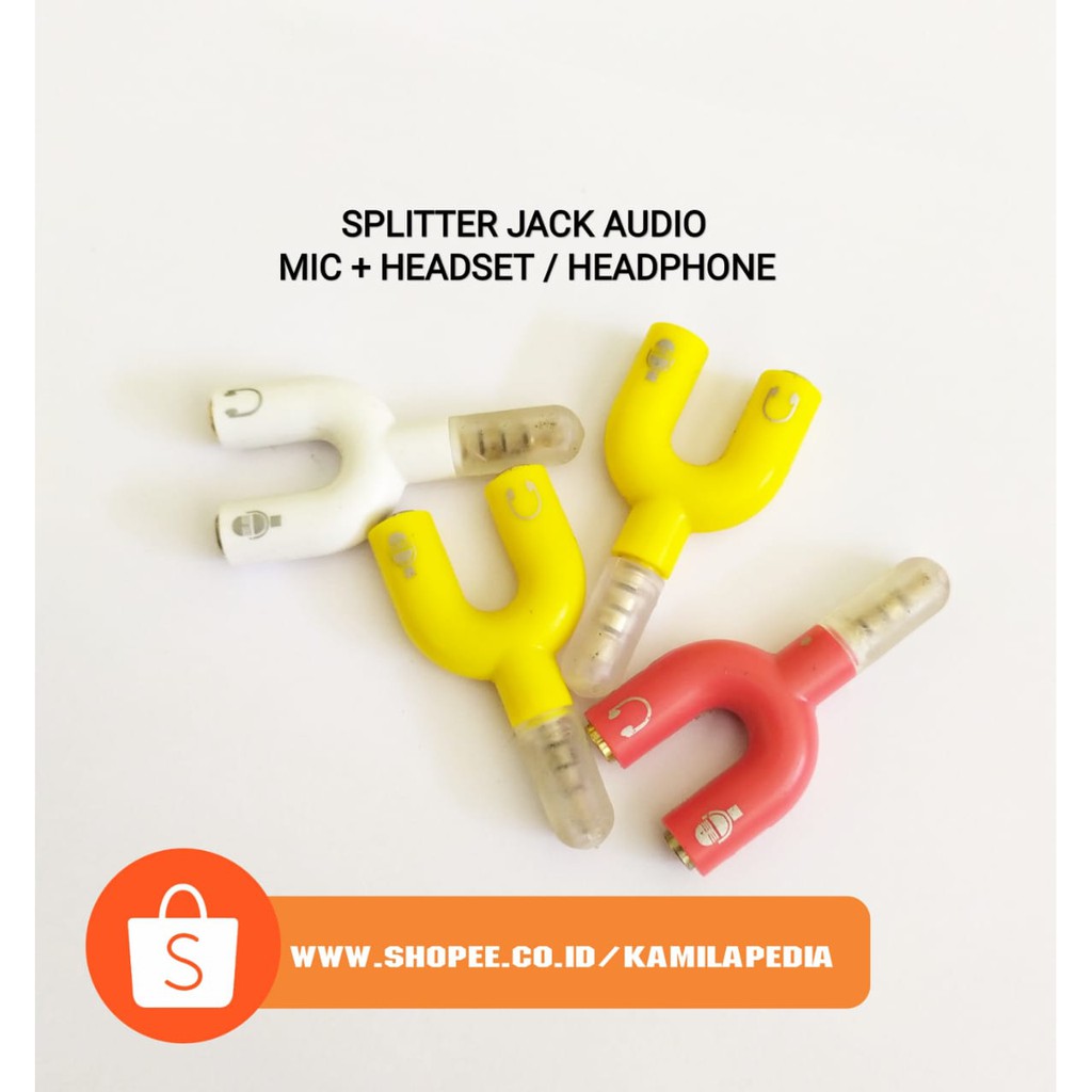 Splitter Jack Audio / Jack Audio Splitter / Splitter Audio 2 Jack  / Splitter Jack 2 Lubang