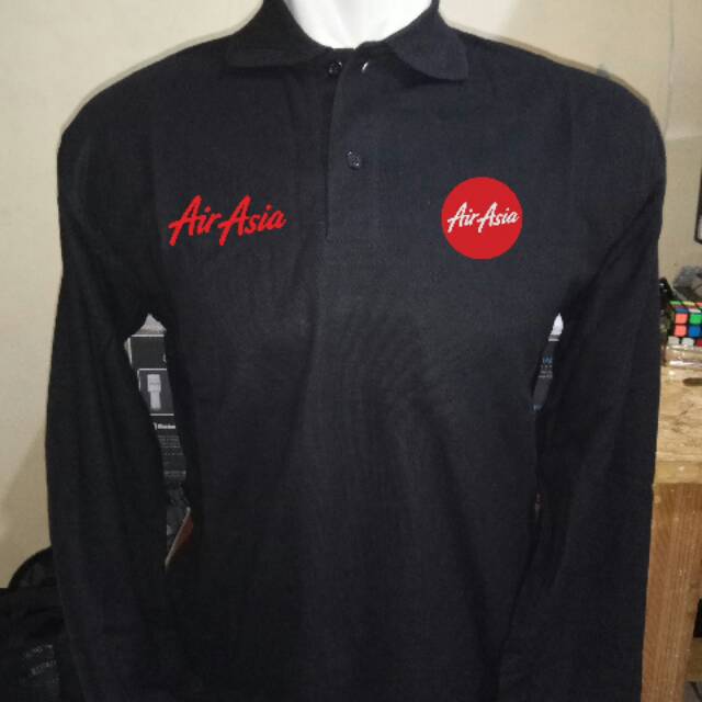 kaos kerah/polo shirt lengan panjang/baju keren AIR ASIA