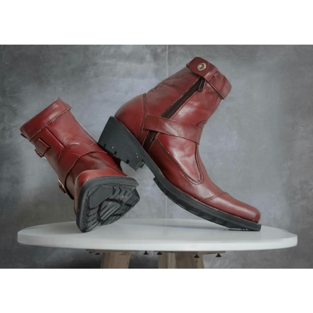 BURAY X SEPATU BOOT SAFETY  PRIA DEWASA WARKA KULIT  MOTORAN CASUAL FORMAL BOOT PRIA KERJA KANTOR GURU PNS PESTA RESMI NYAMAN || BOOT PRIA BERKUALITAS 2022