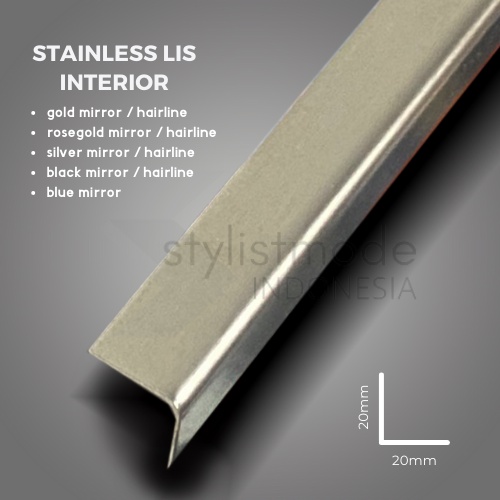 stainless lis interior   siku l silver 20 x 20mm