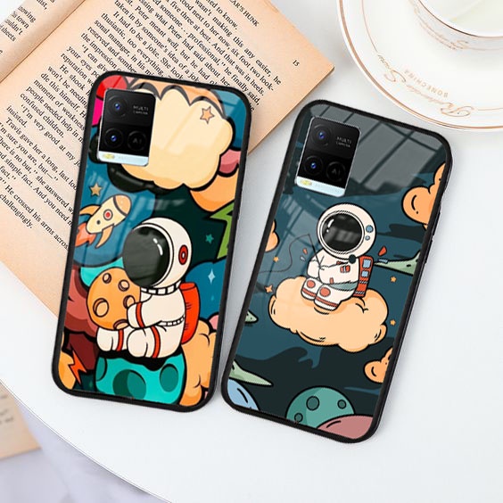 Softcase Glass Kaca Motif Space [SF154] Case Vivo Y21 Y21S Y33S Terbaru Casing | Case Vivo Y21 | Cas
