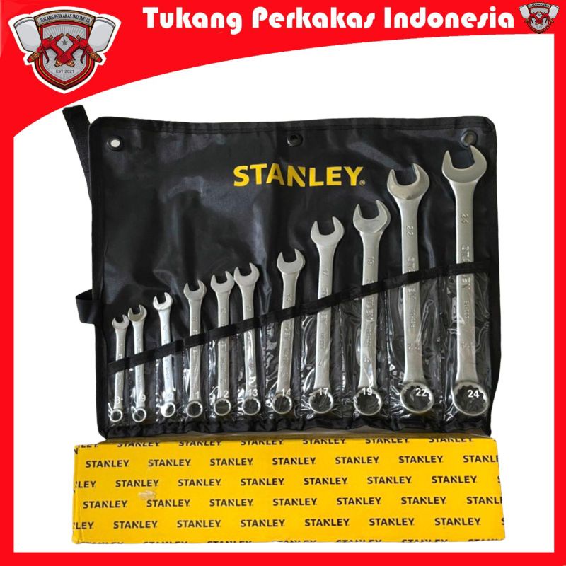 STANLEY KUNCI RING PAS SET 11 PCS 8-24 MM COMBINASI WRENCH SET