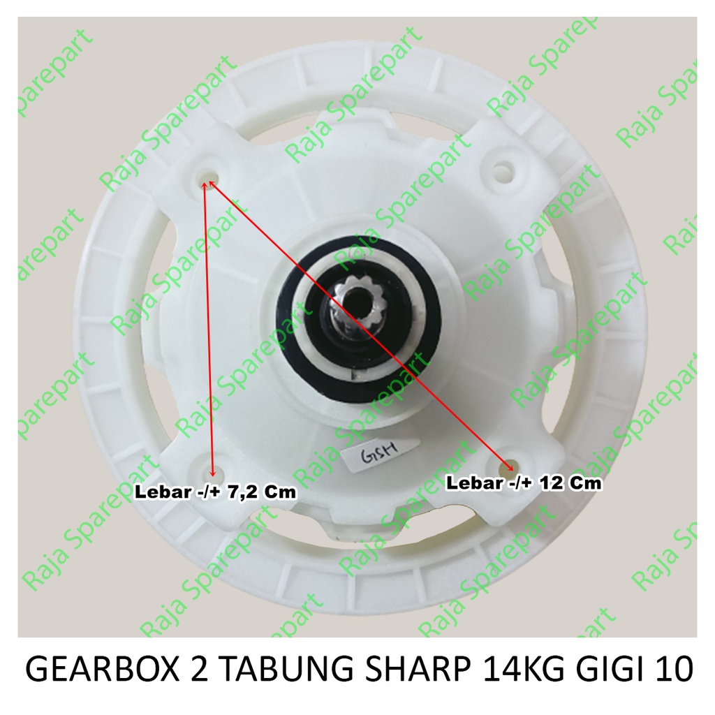 Gearbox Mesin Cuci 2 Tabung Sharp 14kg Gigi 10 GB24 GSH