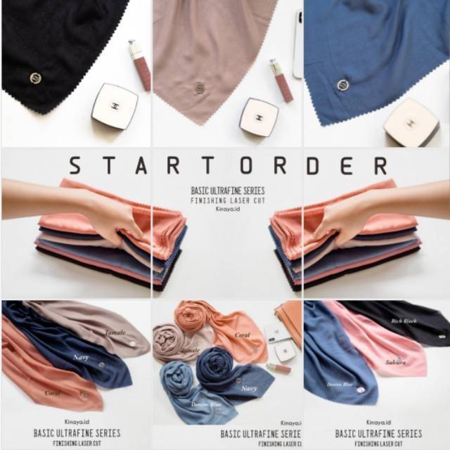 POLOS KINAYA - Basic Voal Hijab - LASER CUT