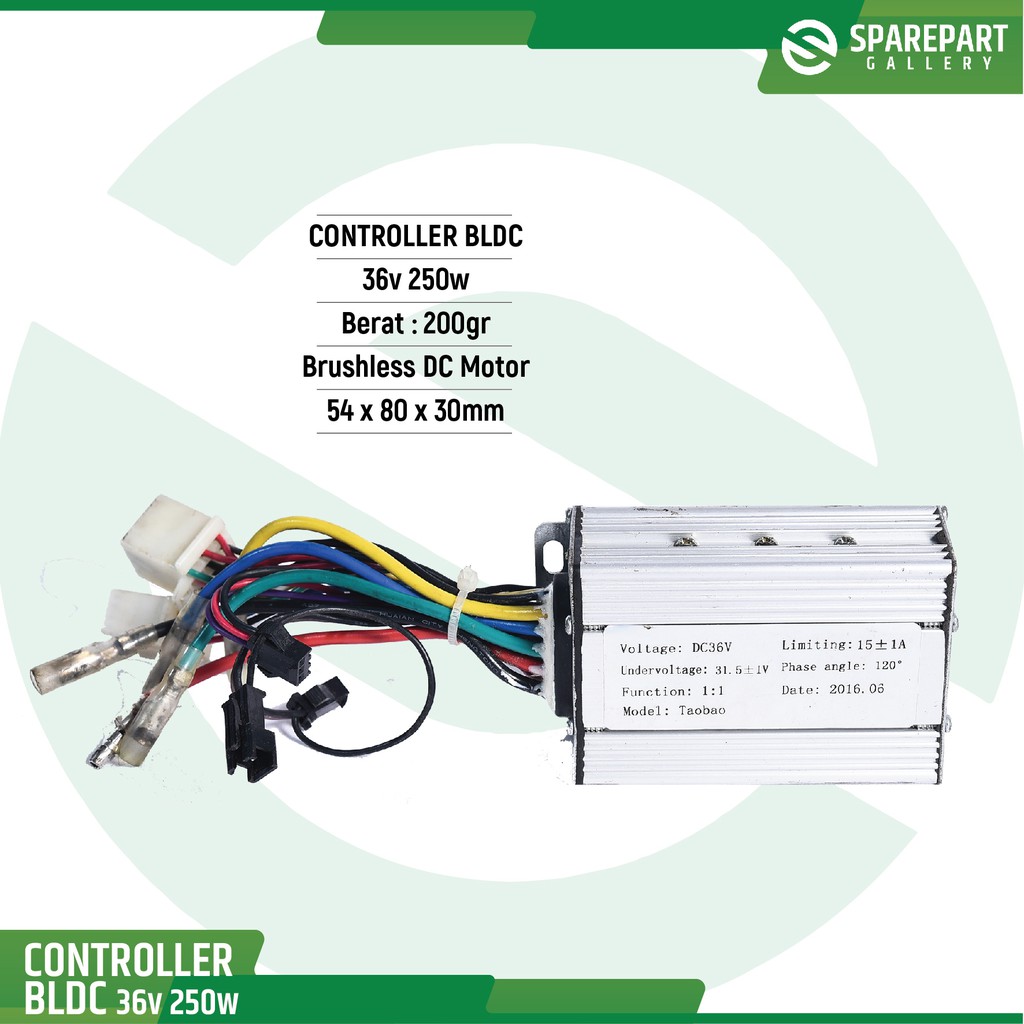 Controller brushless sepeda listrik 36v DC 250w