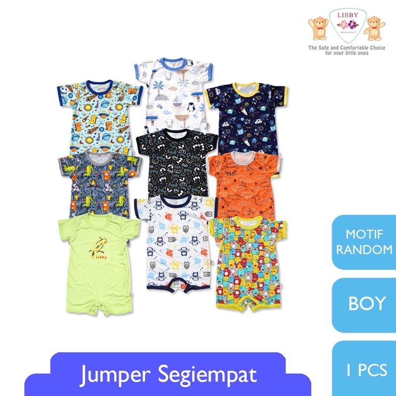 Libby Romper Segi-Empat 0-3 Bulan - Jumper bayi/baby jumper/Libby baby jumper