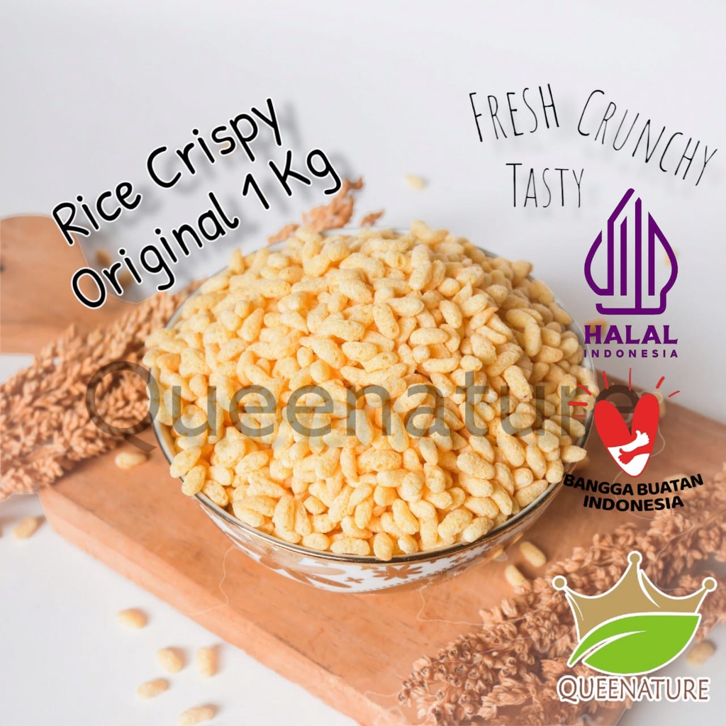 Rice Crispy Original (Oval/Star/Round)  Krispi Beras Kuning (Lonjong/Bintang/Bulat) Premium