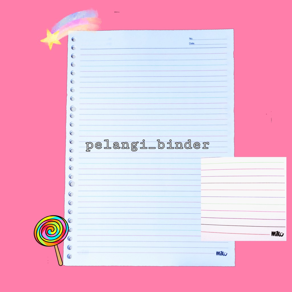 

Loose Leaf isi binder garis - isi binder garis warna