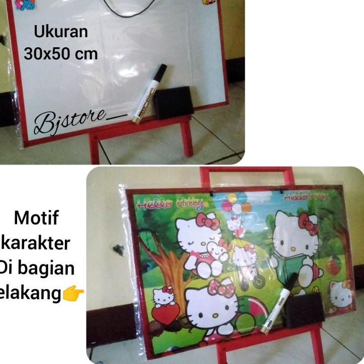 

Stok terbatas!.. Papan Tulis / Whiteboard Anak ( FREE SPIDOL + PENGHAPUS ) dengan Penyanggah kayu Ukuran 30x50 cm