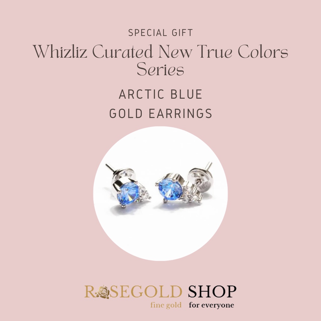 (Free Emas Mini) Gold Earrings Whizliz Curated Anting Emas kadar 9 karat New True Colors series