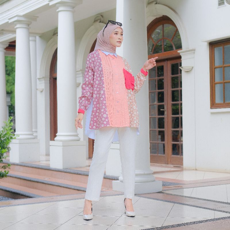 Eleanorre Lulu Top Pink Atasan Wanita