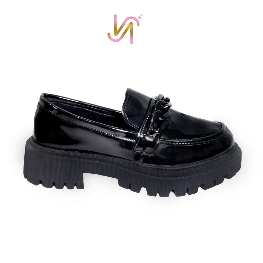 Nadilastuff Shine docmart Loafers Pantofel Sepatu Wanita Premium