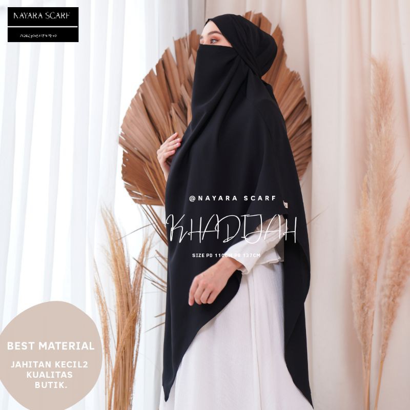 FRENCH KHIMAR KHADIJAH  ONE SIZE XXL WOLLYCREPE KUALITAS PREMIUM-2