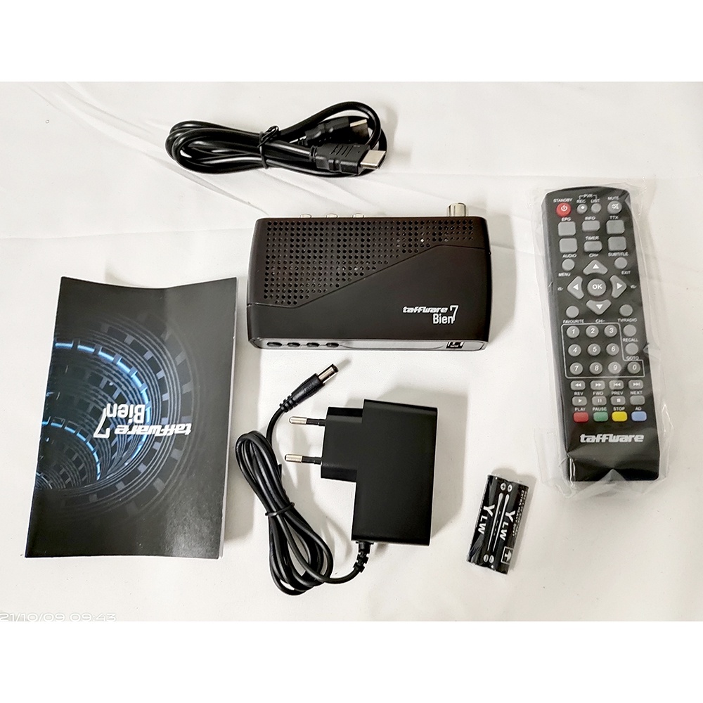 Taffware Bien7 Digital Satellite TV Box Receiver 1080P DVB-T2 - 7RMP0IBK - Black