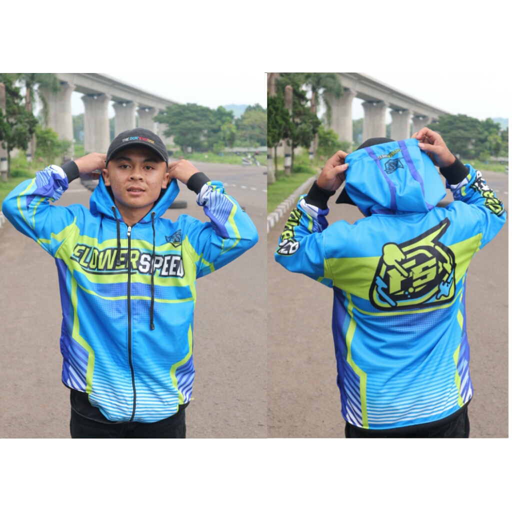 Jaket Racing /Jaket Sweater Flower Speed
