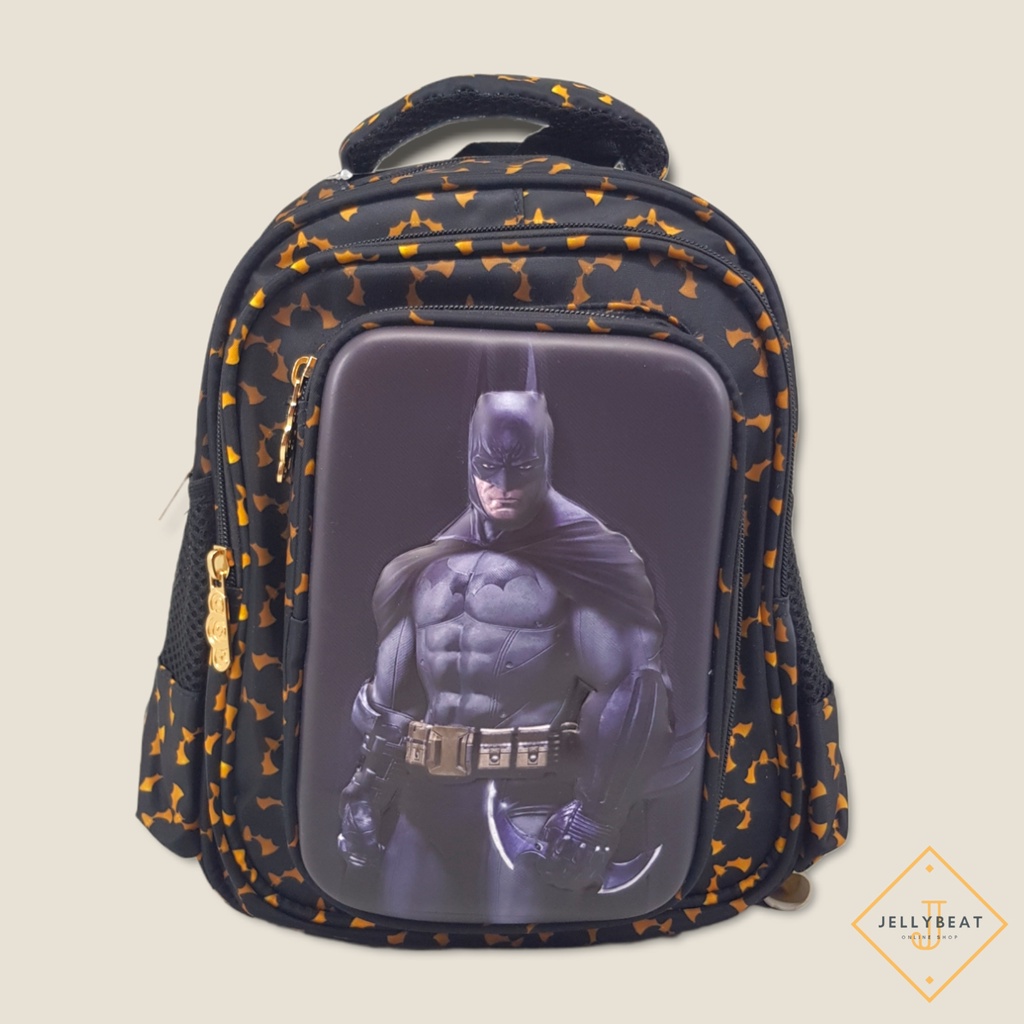 TAS RANSEL 12 INCH DOMPET PAUD - TK KARAKTER -  BATMAN