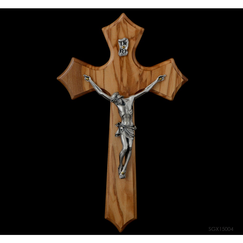 Salib Gantung Kayu Olive Italy Devosi Katolik