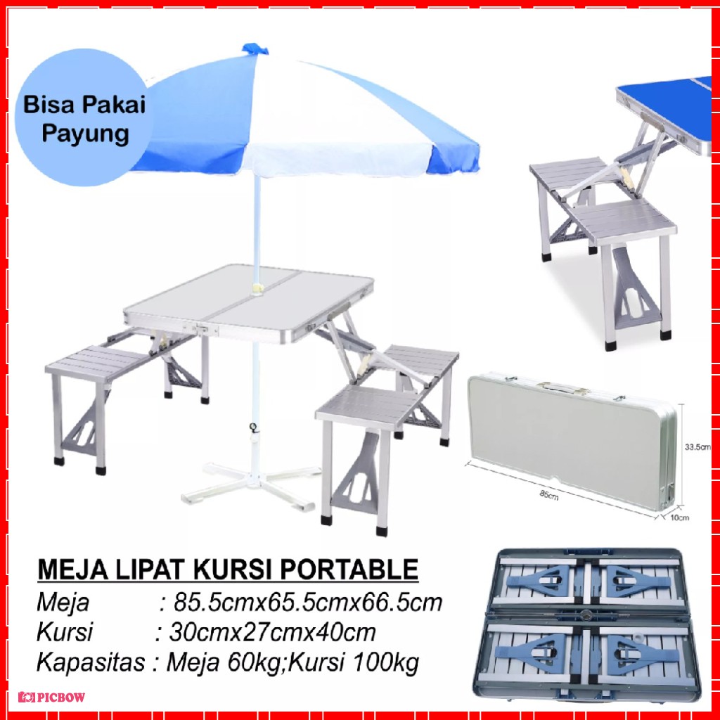 Meja Robot Lipat Koper 4 Kursi Tanpa Payung Utk Camping Piknik DLL Meja Makan Untuk Piknik Kantor DLL Indoor Outdoor Meja Makan Meja Kantor Meja Dapur Meja Lipat Portable Meja Import High Quality Meja Piknik Meja Camping Meja Belajar Blajar Meja Serbaguna