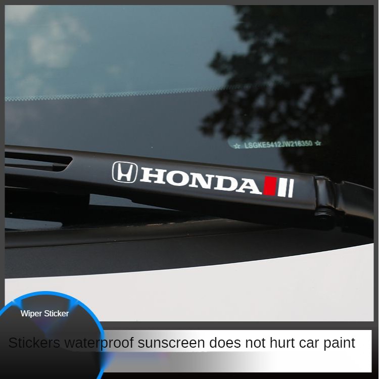 Stiker penghapus For Honda Wipers Sticker Suitable for Honda City/C70/Vezel/Stream/Fit/Freed/Civic/CRV Accord/Jazz/HRV/CRZ