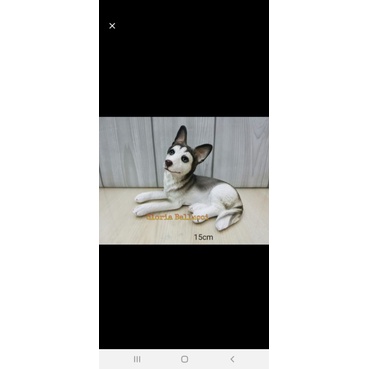 PATUNG PAJANGAN MINIATUR ANJING SIBERIAN HUSKY
