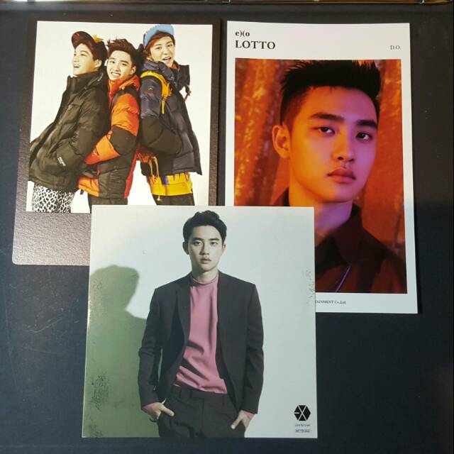 EXO OFFICIAL D.O KYUNGSOO CHANYEOL KAI LOVE ME RIGHT JAPAN STICKER KOLON SPORT POSTCARD LOTTO PHOTO