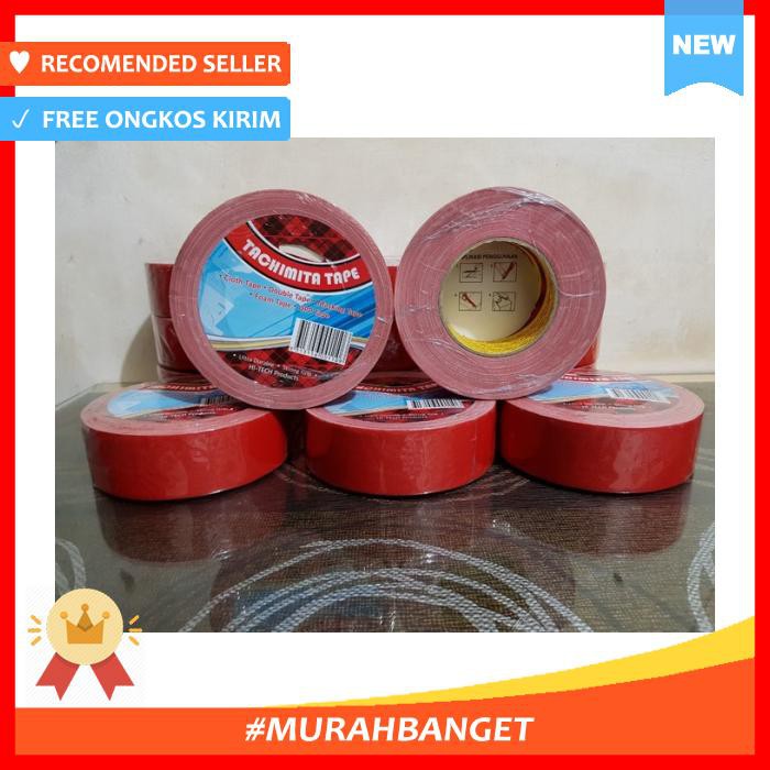 

Cloth Tape/Lakban Kain Warna Merah Tachimita Berkualitas 2 Inch 40 M - Selotip & Double Tape