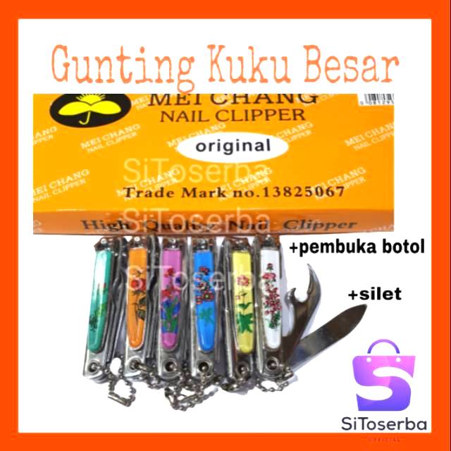 GUNTING KUKU BESAR TAJAM MADE IN KOREA PREMIUM BAI CHANG SUPER DOLL + SILET + PEMBUKA BOTOL