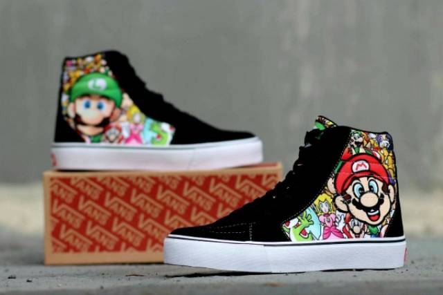 SEPATU VANS SK8 PRIA MOTIF GAMBAR GAUL SNEAKERS CASUAL SANTAI