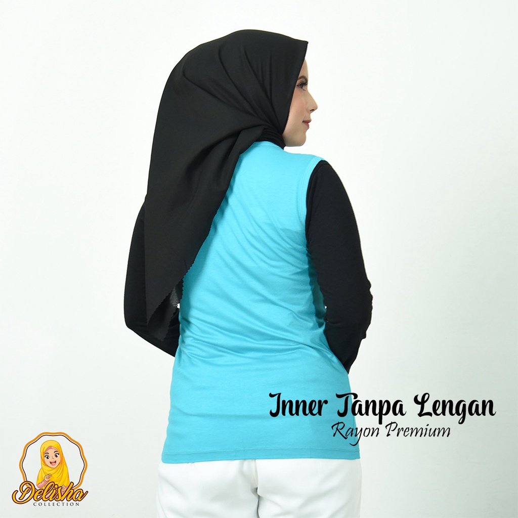 Baju Manset Tanpa Lengan Wanita Rayon Premium Standard &amp; Jumbo Lekbong Sleeveless By : Islah / Manset Yukensi Wanita Tank Top Wanita Basic Atasan