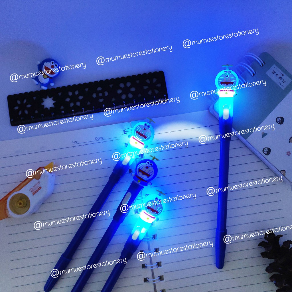 

PULPEN BERKARAKTER LED DORAEMON 12PCS /gel pen / Ink gel pen