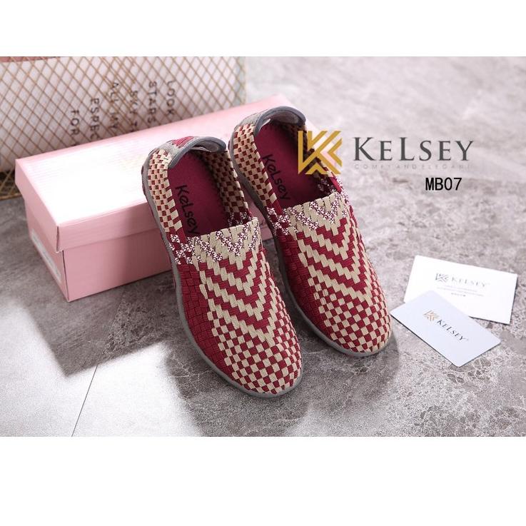 ㅯ NICOLE SEPATU RAJUT WANITA KELSEY MB07 Flats Shoes Rajut anyaman ム