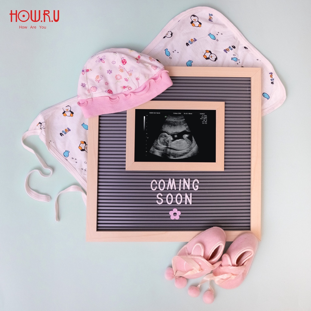 HOW.R.U | 1 Frame - Letter Board Persegi Sudah Include Huruf / Papan Nama Bayi / Papan Menu / Dekorasi Rumah Viral 30x30cm