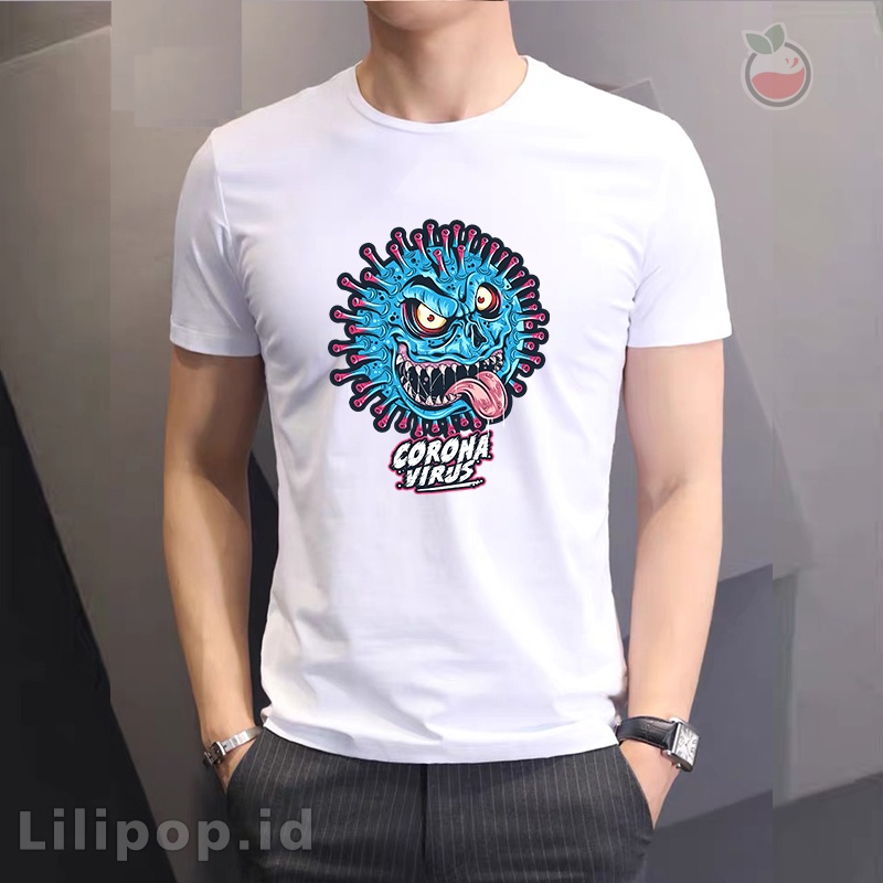 Lilipop Kaos Pria Surf Summer Time Baju Distro Basic Tshirt Kasual