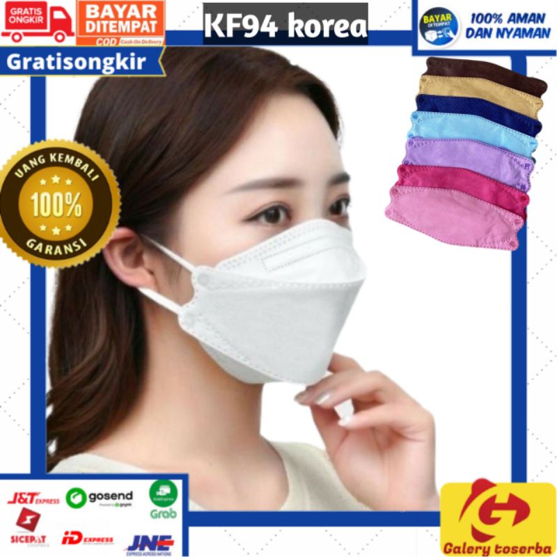 masker mask kf94 korea i care 4ply 1 box isi 10 warna murah