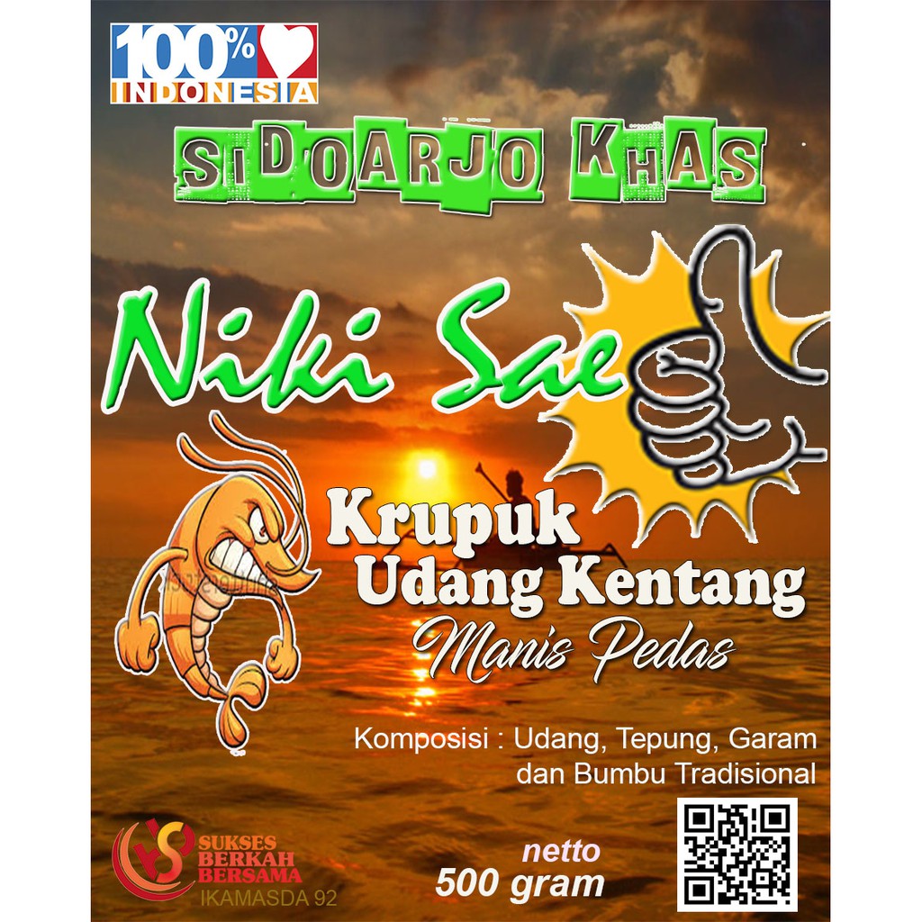 

KRUPUK UDANG KENTANG MANIS PEDAS KHAS SIDOARJO