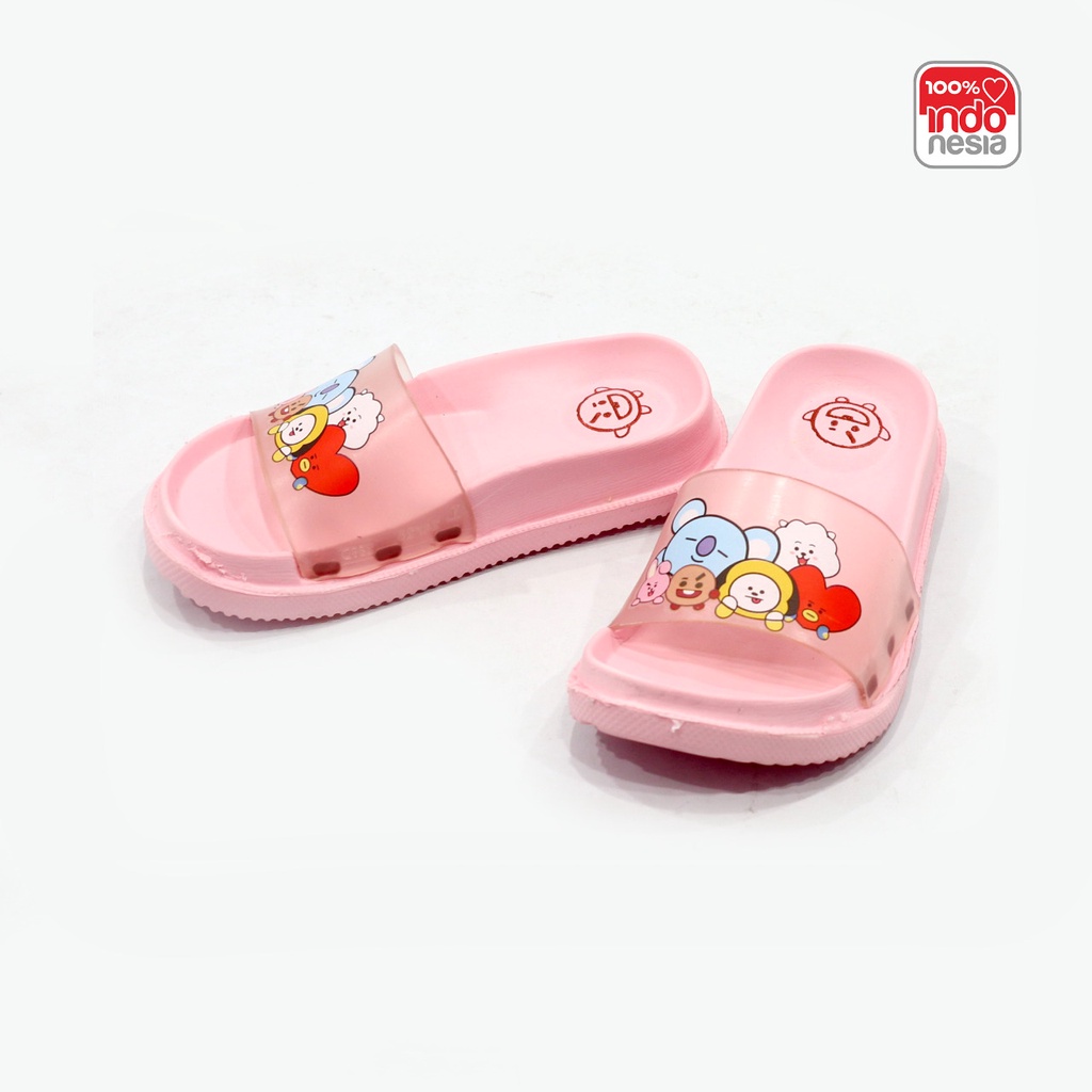 SANDAL ANAK BT21 SLOP 24-29 KARAKTER RANDOM - SANDAL ANAK MOTIF