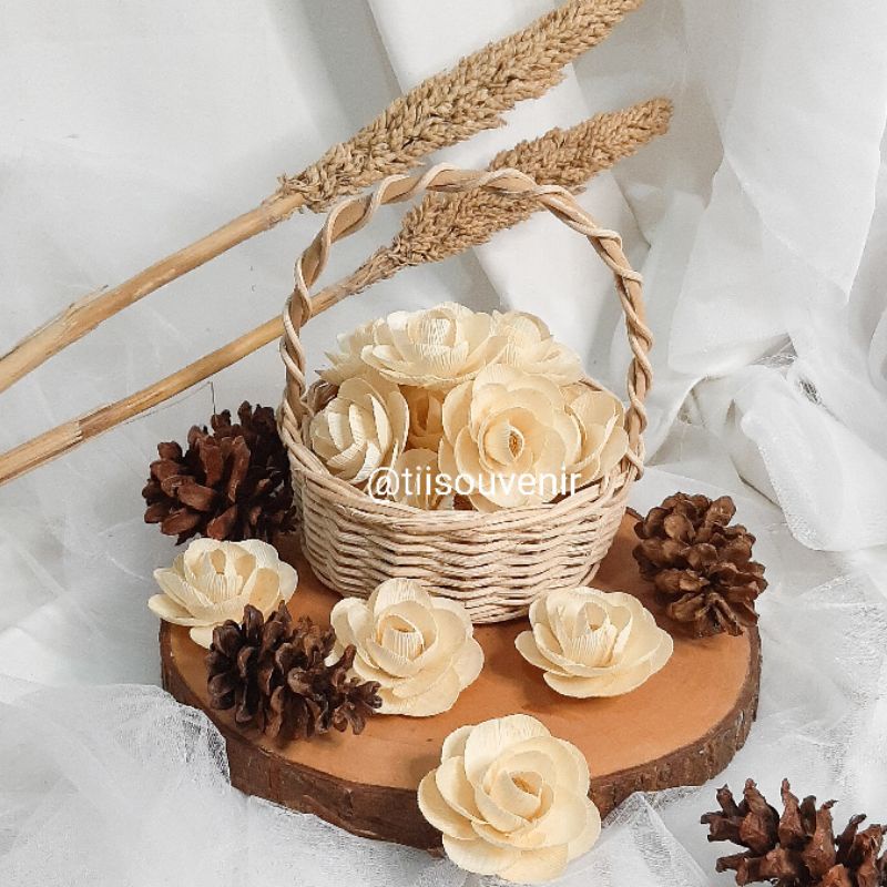 Kelobot Mawar 5 cm Mahar Ringbox Kerajinan Scrapbook