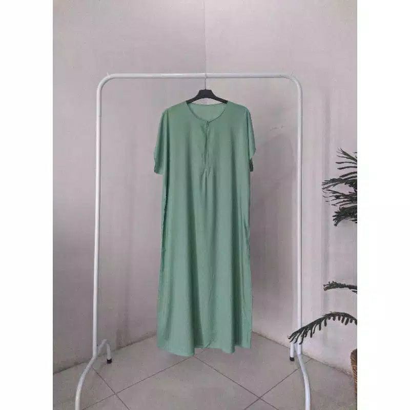 BUSUI FRIENDLY DASTER POLOS BUSUI PANJANG SEMATA KAKI RAYON DASTER LONG KEKINIAN-Mint