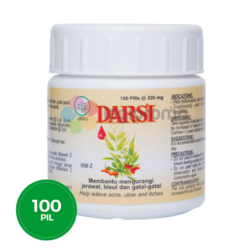 Borobudur Herbal Darsi 100 Pil Obat Jerawat Bisul Gatal gatal Alami