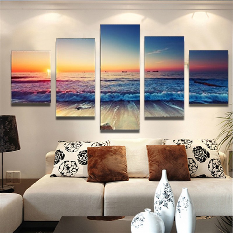 Good2764lukisan Kanvas Cuadros Gambar Pemandangan Ombak Laut Untuk Ruang Tamu