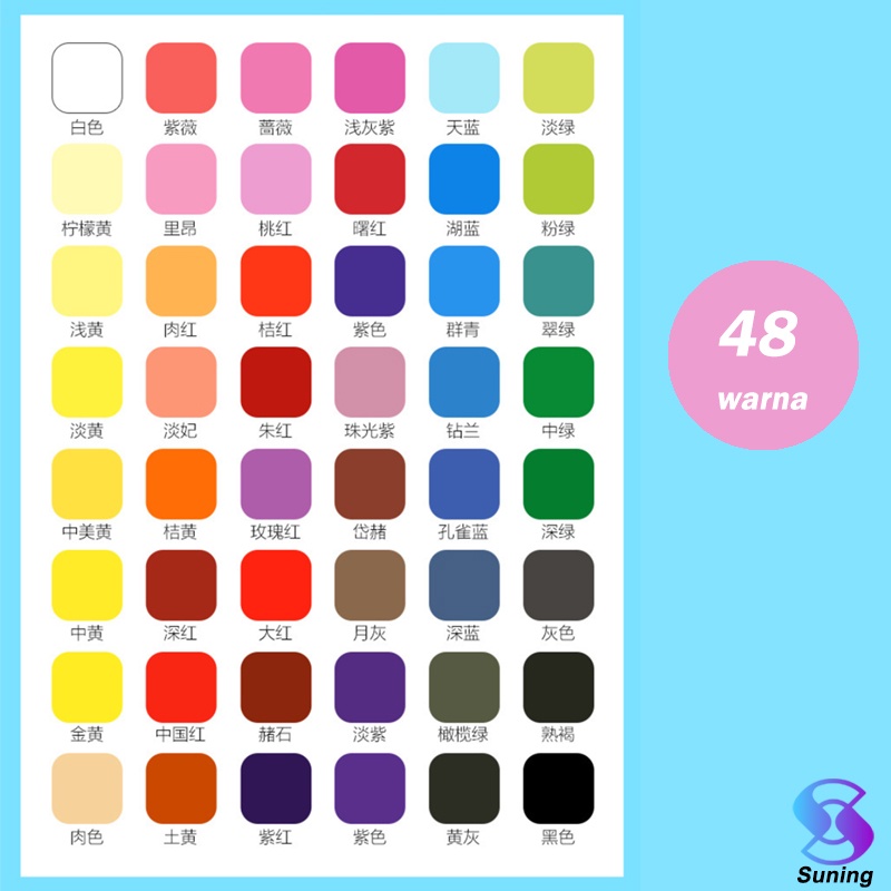 

HJK 36/48water coloring pencil for art student Water Color Set - Alat Cat Air Set (Termasuk Kuas dan